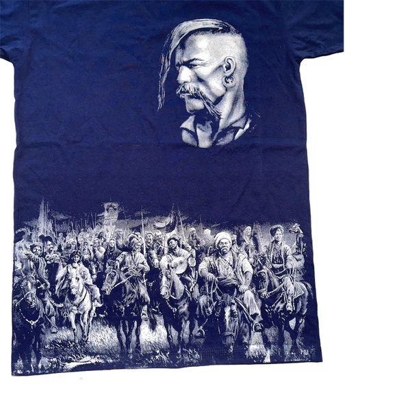 Ukraine Cossacks, Taras Bulba Navy Blue Tee Shirt - Picture 6 of 9